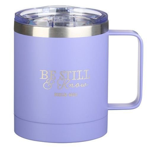 Mugs-Be Still & Know Lavender Stainless Steel