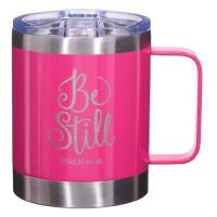 Mugs-Be Still & Know Pink Stainless Steel